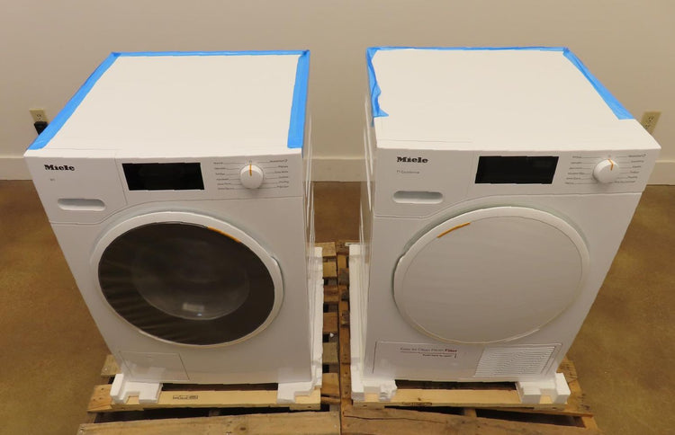Miele 24" White Front Load Washer and Dryer Set WWD160 / TXD160WP