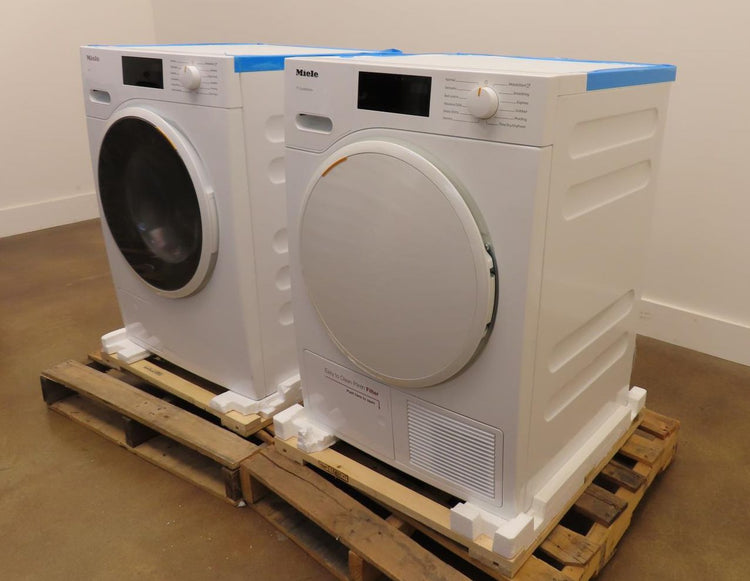 Miele 24" White Front Load Washer and Dryer Set WWD160 / TXD160WP