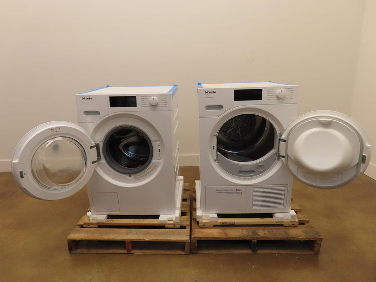 Miele 24" White Front Load Washer and Dryer Set WWD160 / TXD160WP