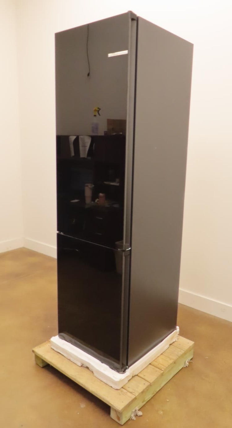 Bosch 800 Series B24CB80ESB 24" Freestanding Smart Black Glass Refrigerator