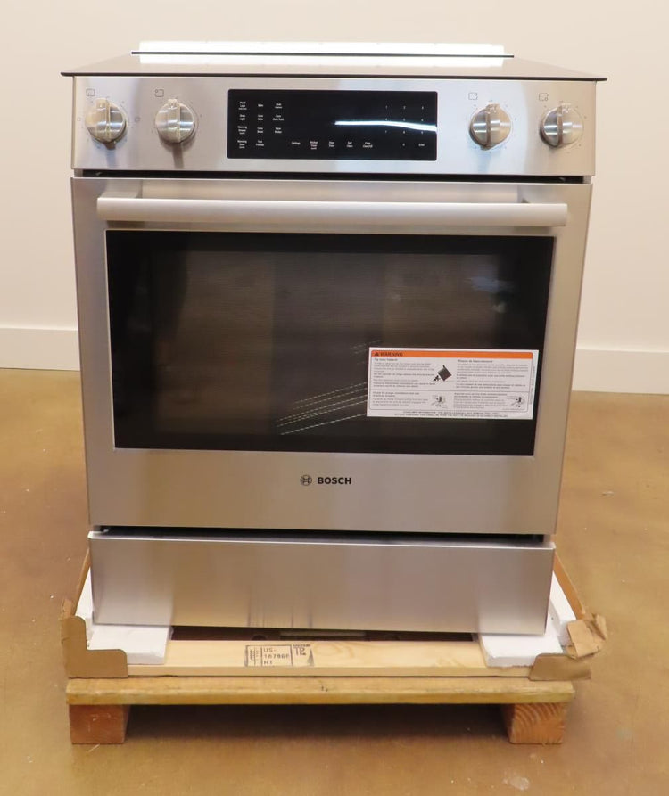 Bosch 800 Series HEI8056U 30" Warming Zone Slide-In Electric Range Images