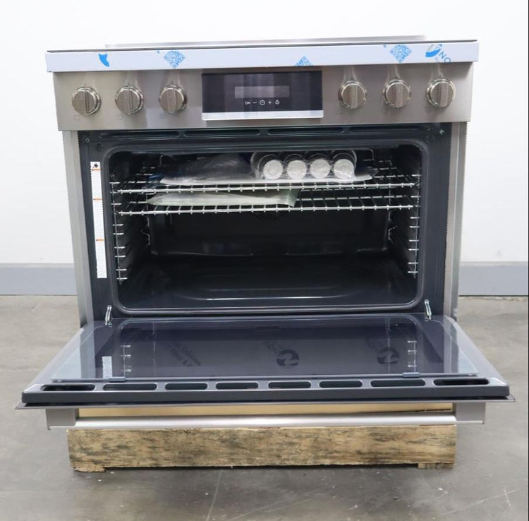 Bosch 800 Series 36" Slide-In 3.7 cu.ft 5 Elements Induction Range HIS8655U