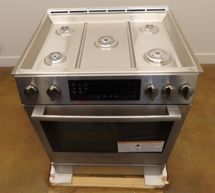 Bosch 800 Series HGI8056UC 30" Stainless Steel Slide-In Convection Gas Range Pic