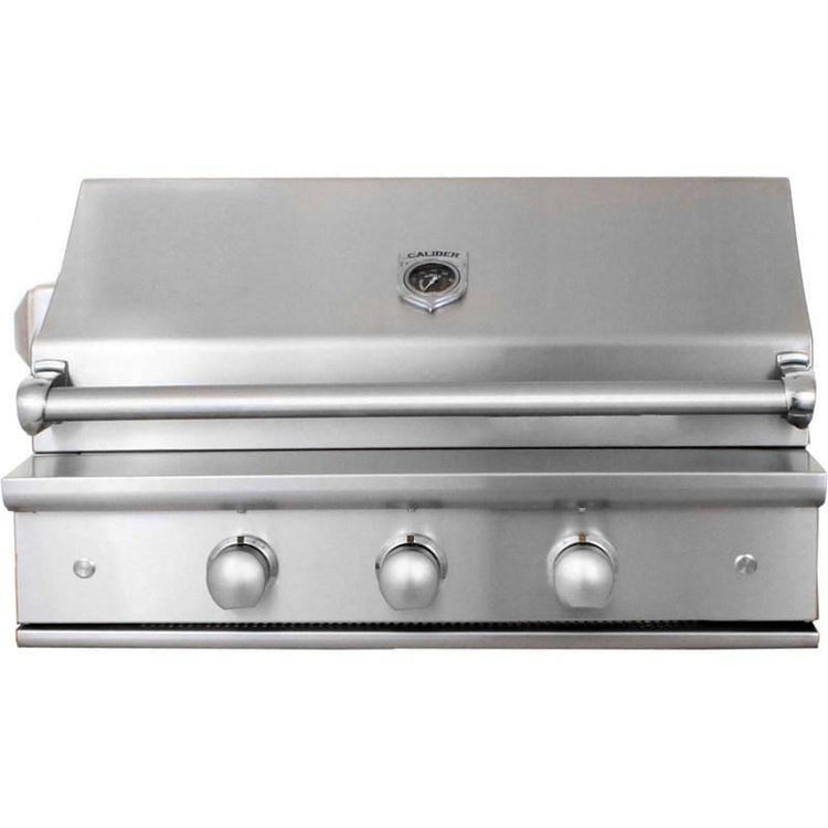 NIB Caliber CrossFlame Silver 35 in halogen built-in natural gas grill CGA352GRN - Alabama Appliance