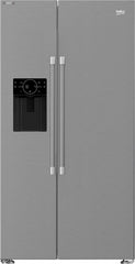 Beko 36 in. 20.2 Cu. Ft. Fingerprint Free Stainless Steel Counter Depth Side-by-Side Refrigerator