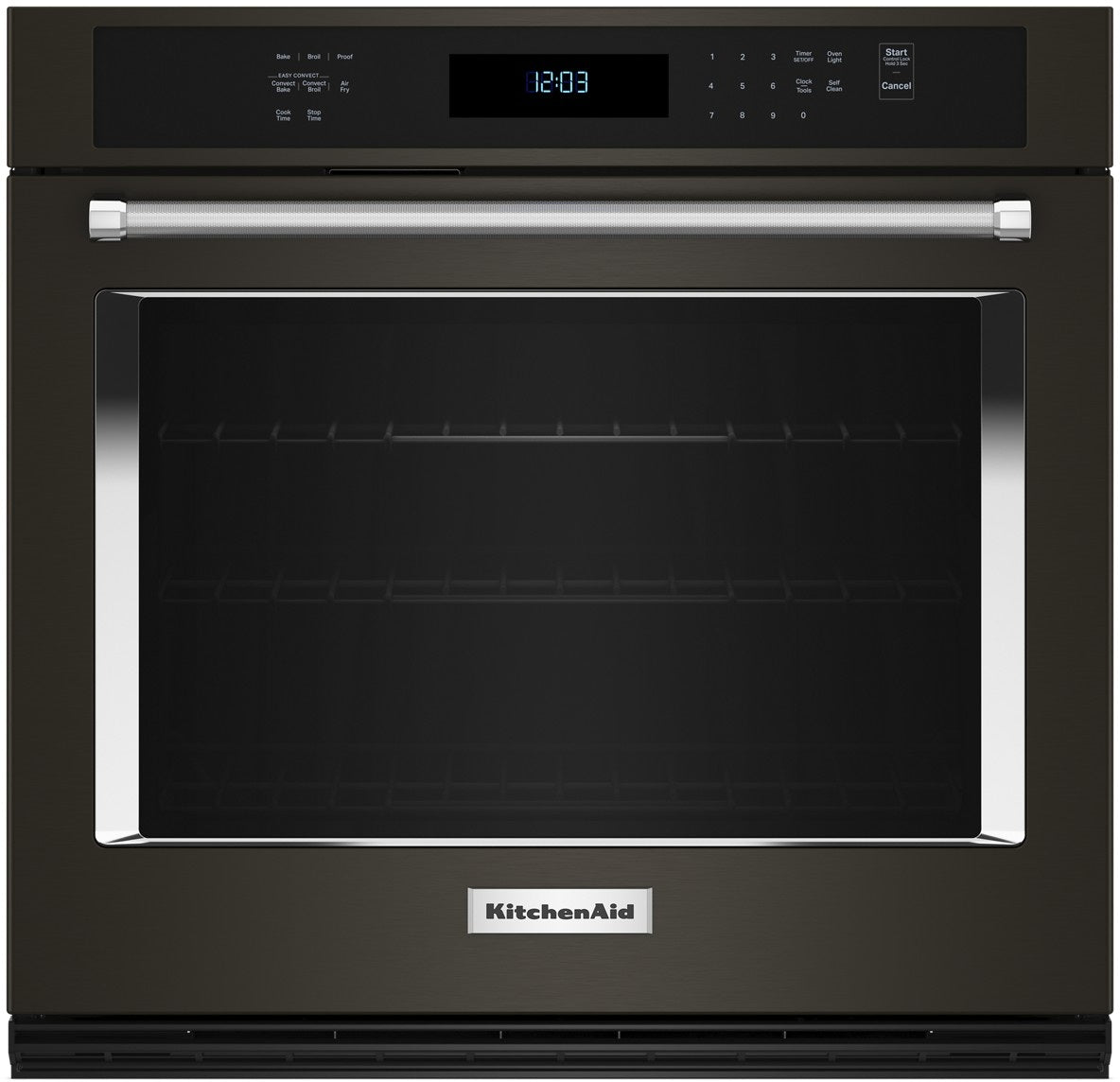 KitchenAid® 27" PrintShield Black Stainless Steel Single Electric Wall Oven
