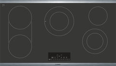Bosch® 800 Series 36" Black with Stainless Steel Frame Electric Cooktop