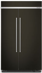 KitchenAid® 48 in. 30 Cu. Ft. PrintShield Finish Black Stainless Steel Built In Counter Depth Side-by-Side Refrigerator