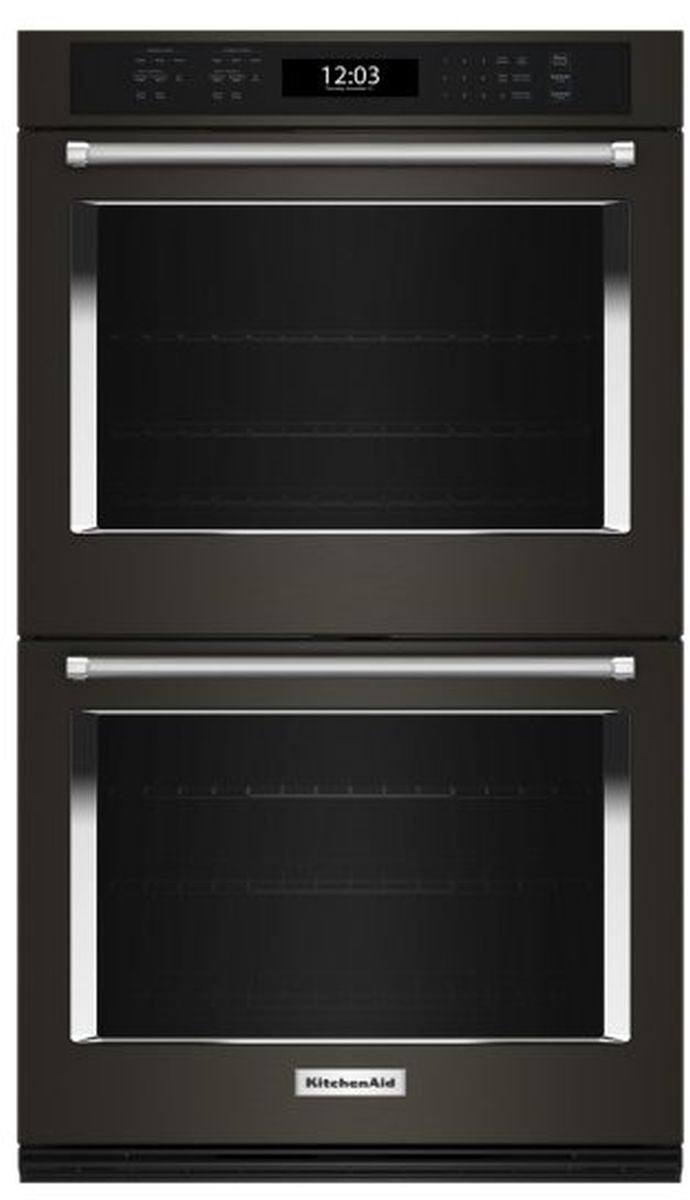 KitchenAid® 30" Black Stainless Steel Double Electric Wall Oven