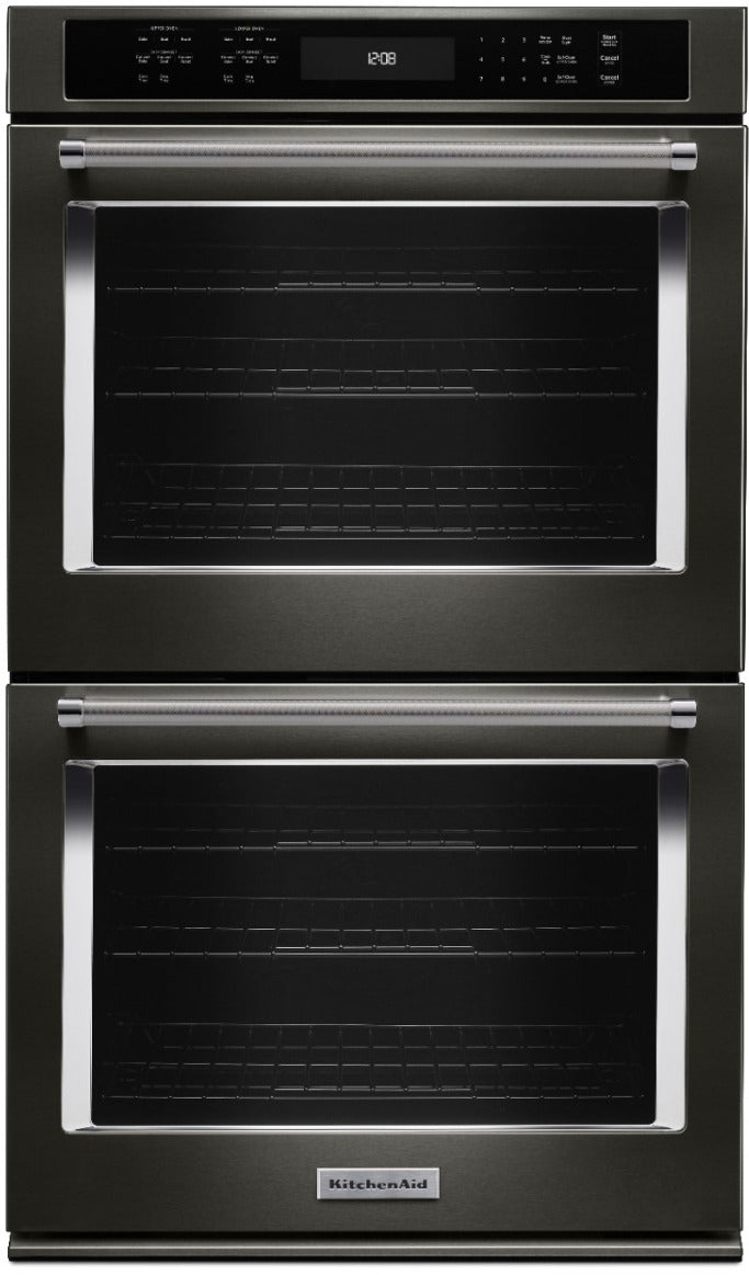 KitchenAid® 30" Black Stainless Steel with PrintShield Finish Electric Built In Double Oven