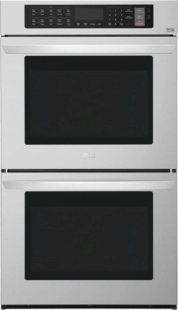 LG 30 Inch 9.4 cu. ft. Double Electric Convection NFC Tag On Wall Oven LWD3063ST