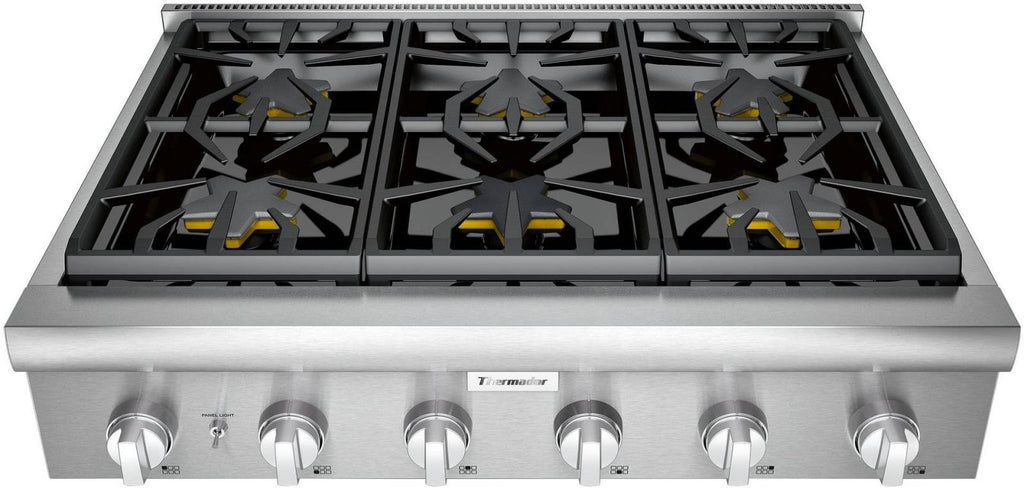 Thermador 36" 6 Star Burner Professional Series Stainless Gas Rangetop PCG366W