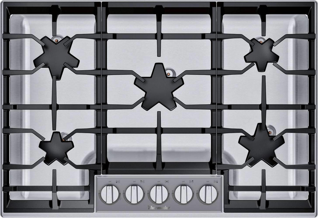 Thermador Masterpiece Series 30" 5 Star Burner's Cooktop + Griddle SGSXP305TS