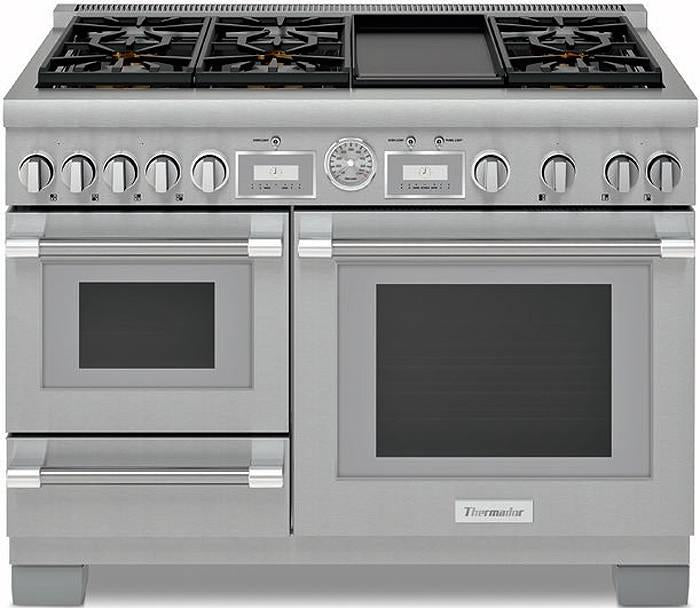 Thermador 48" Pro Grand Stainless Steel Home Connect Dual Fuel Range PRD48WDSGU