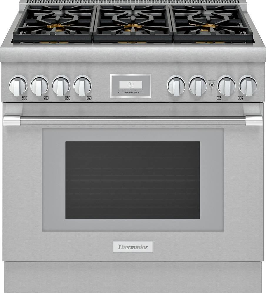 Thermador Pro Harmony Professional Series PRG366WH 36" ProStyle NaturalGas Range - Alabama Appliance