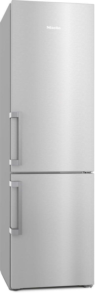 Miele 24 in. 13.2 Cu. Ft. CleanTouch Steel Compact Bottom Freezer Refrigerator