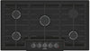 Bosch 800 Series 36 Inch Black Red LED 5 Sealed Burners Gas Cooktop NGM8646UC