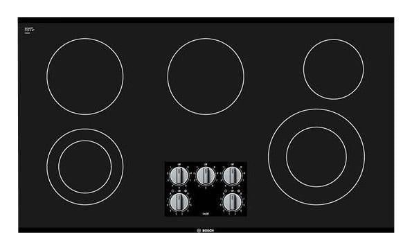 Bosch 500 Series 36" BLK 5 Cooking Zones Smoothtop Electric Cooktop NEM5666UC