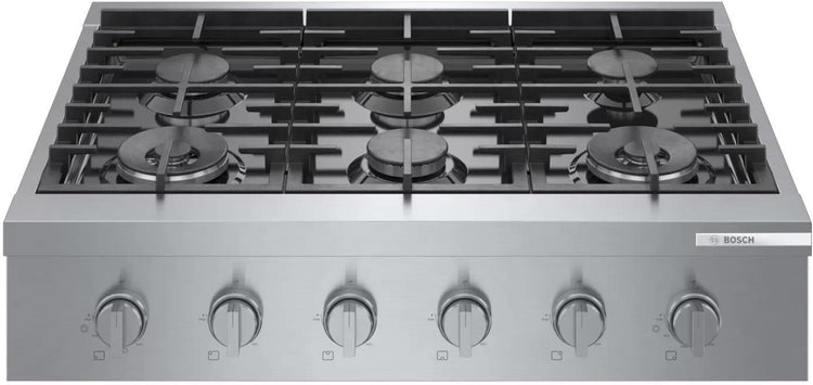 Bosch 800 Series 36" 6 Sealed Burners Gas Slide-In Stainless Rangetop RGM8658UC