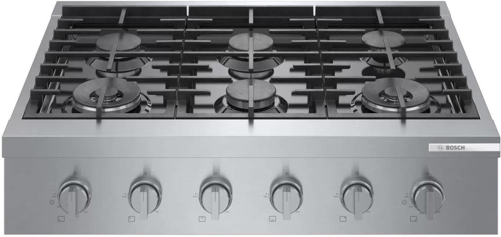 Bosch 36" 800 Series 6 Sealed Burners Gas Slide-In Stainless Rangetop RGM8658UC