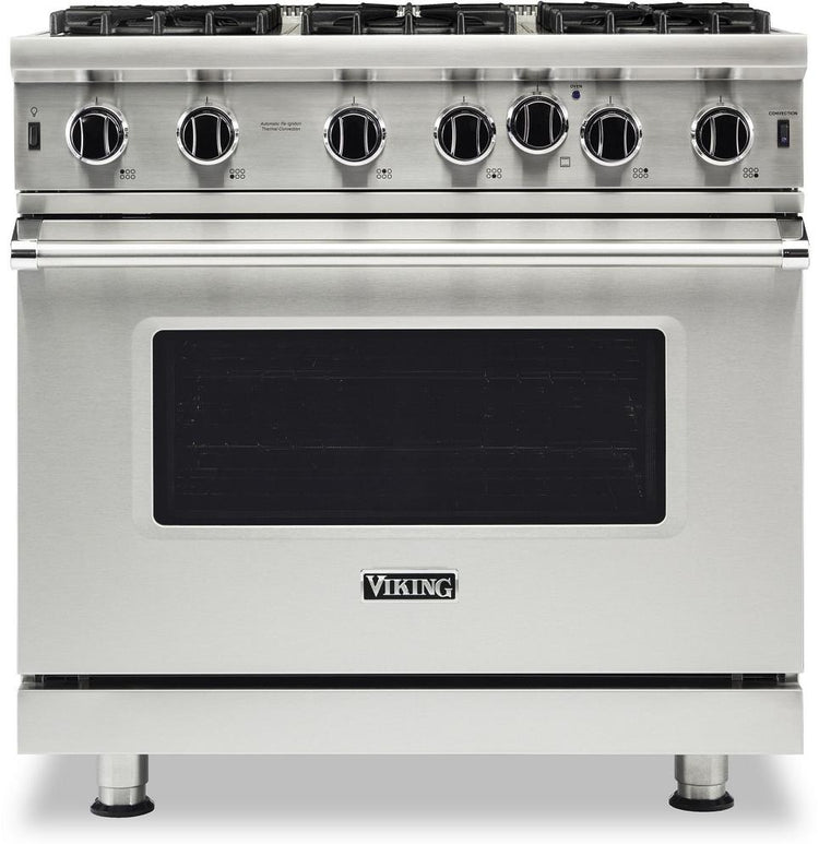 Viking 5 Series '20 36" Professional 6 Burners Natural Gas Range VGIC53626BSS