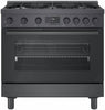 Bosch 36" Black Stain 3.4 Cu.Ft 800 Series 6 Sealed Burners Gas Range HGS8645UC