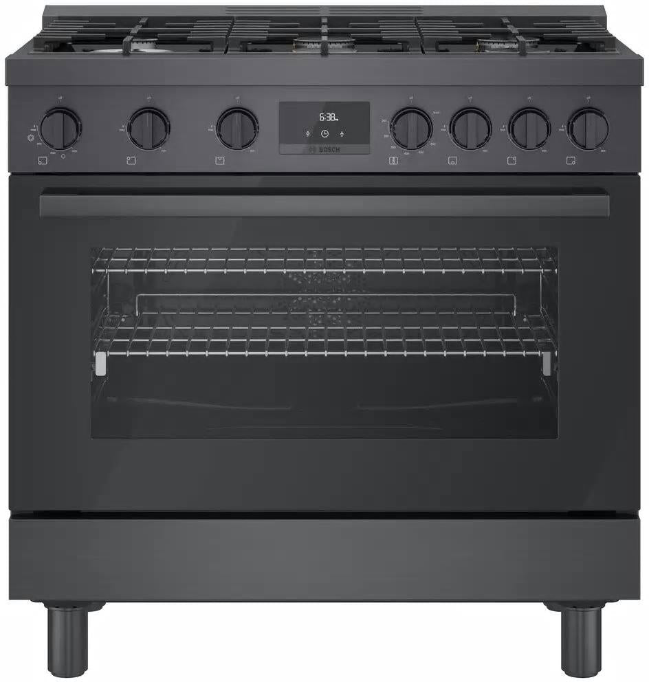 Bosch 800 Series HDS8645U 36" Duel Fuel Range with 6 Sealed Burners Images