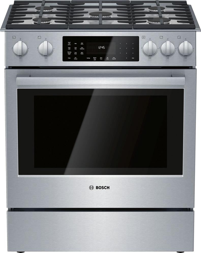 Bosch Benchmark Series HDIP056U 30" Slide-In Dual Fuel Range Full Warranty