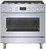 Bosch 36" Freestanding Stainless 3.7 cu.ft Dual Fuel 800 Series Range HDS8655U