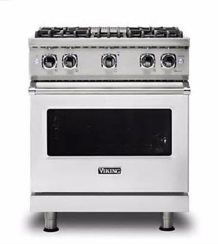 Viking Professional 5 Series 30" 4 Burners Gas Range VGR5304BSS w/ high shelf