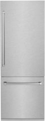 ZLINE 30 in. 16.1 Cu. Ft. DuraSnow® Stainless Steel Built In Bottom Freezer Refrigerator