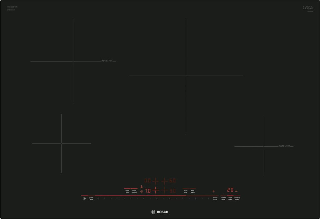 Bosch 800 Series NIT8060UC 30" Induction Smart Cooktop with 4 Elements