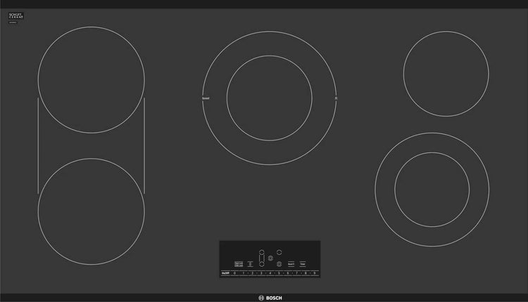 Bosch 800 NET8669UC 36" 5 Element PreciseSelect Electric Frameless Cooktop