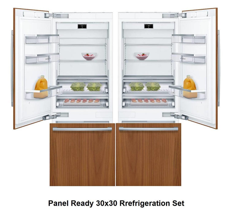 *Bosch Benchmark 30" Built-In Panel R Bottom Mount Refrigerator B30IB900SP x 2