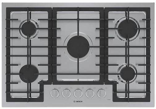 Bosch 500 Series Stainless 30" OptiSim 5 Sealed Burners Gas Cooktop NGM5058UC