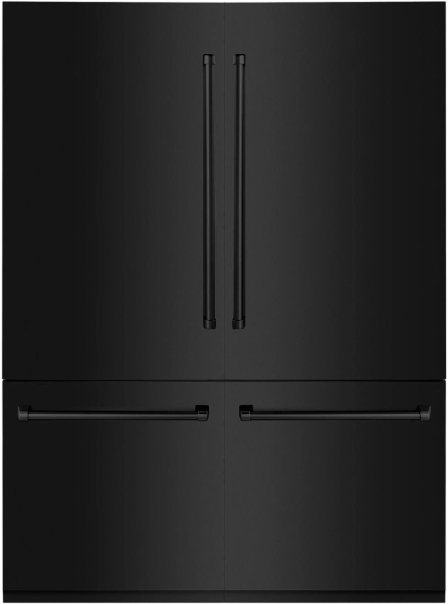 ZLINE 60 In. 32.2 Cu. Ft. Black Stainless Steel Built In French Door Refrigerator