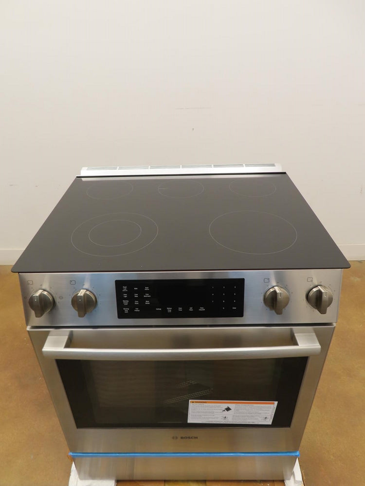 Bosch 800 Series HEI8056U 30" Warming Zone Slide-In Electric Range Full Warranty