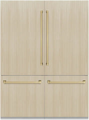 ZLINE Autograph Edition 60 in. 32.2 Cu. Ft. Panel Ready Built In Counter Depth French Door Refrigerator