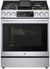 LG 30" LSDS6338F Smart 5 Sealed Burners Slide-in Stainless Dual Fuel Range