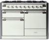 AGA Elise AEL481DFWHT 48" 6.0 cu. ft. White 5 Sealed Gas Burners Dual Fuel Range