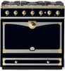 NIB La Cornue CornuFe 90 C9MF 36" Gloss Black Dual Fuel Range SSteel/brass trim