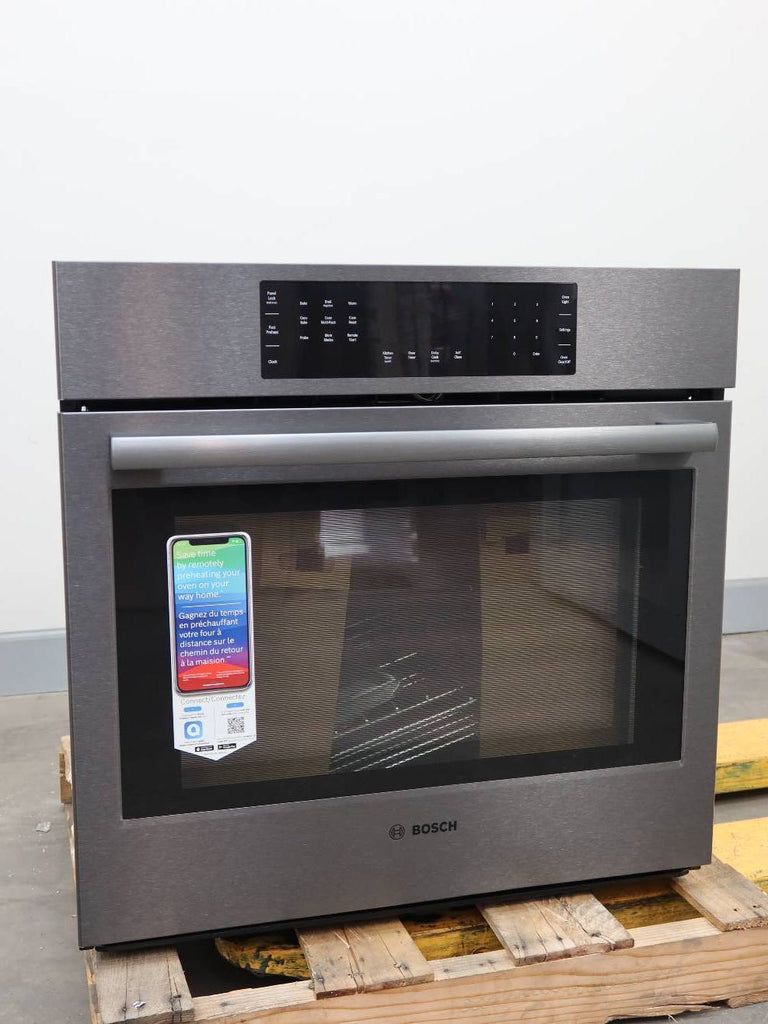 Bosch 30" Smart Single Electric Black Stainless 800 Series Wall Oven HBL8443UC