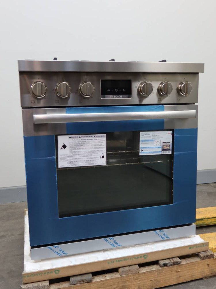 Bosch 800 Series 30" 3.9 Cu.Ft SS Freestanding Dual Fuel Range HDS8055U