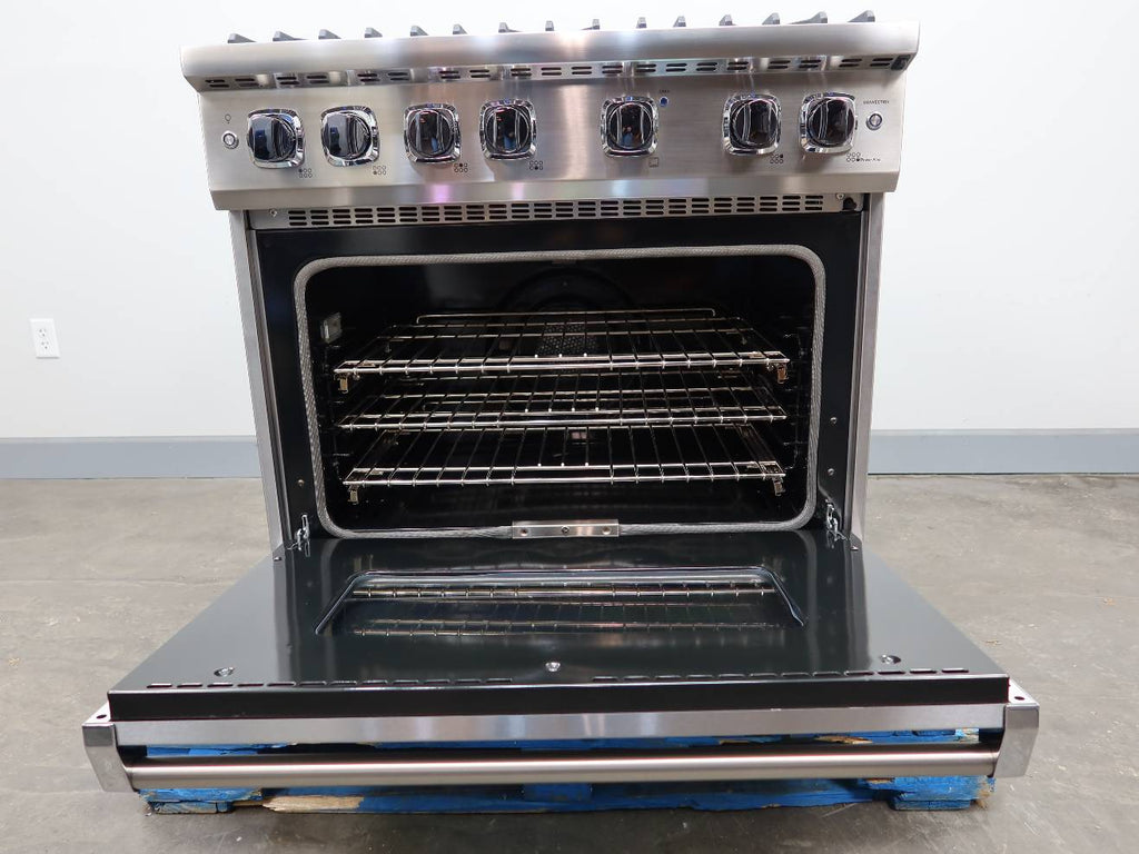 Viking 5 Series 36" Stainless Steel 2021 Pro flow Pro-Style Gas Range VGR5366BSS