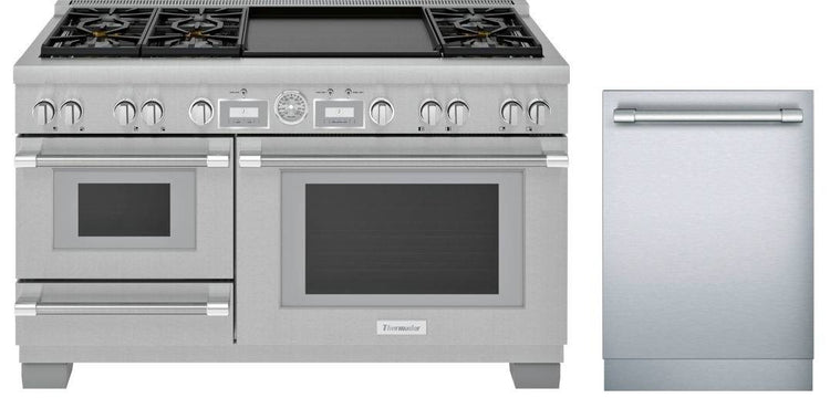 *Thermador Pro 60" Dual Fuel Range PRD606WESG + Emerald Dishwasher DWHD560CFP
