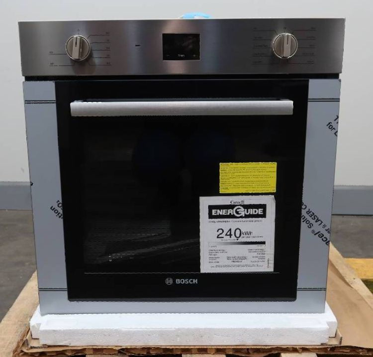 Bosch 500 Series 24 Inch SS Single Convection Electric Wall Oven HBE5453UC