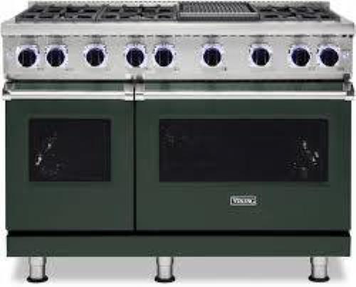 Viking 7 Serie 48" Pro-Style '21 Blackforest Green Natural Gas Range VGR74826GBF