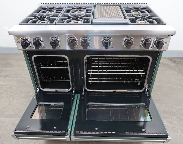 Viking 7 Serie 48" Pro-Style 2021 Black forest Green N. Gas Range VGR74826GBF