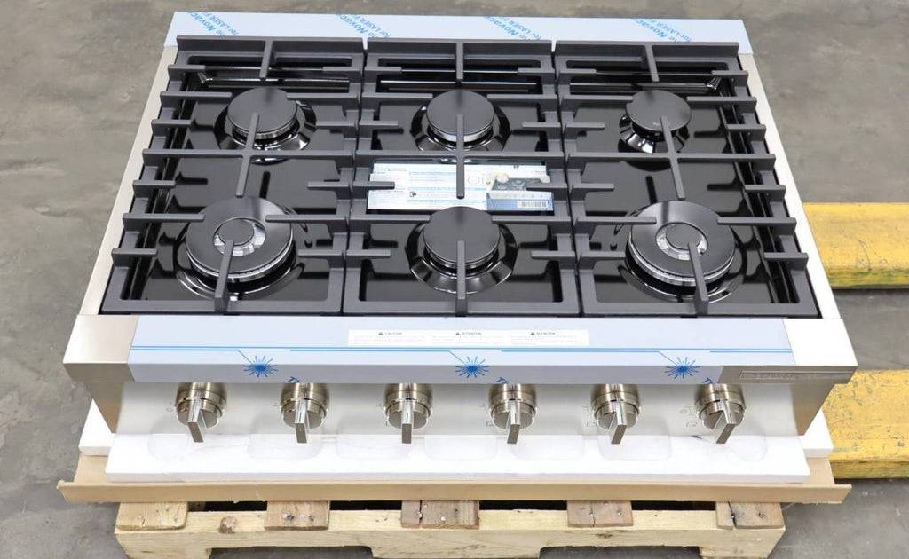 Bosch 36" 800 Series 6 Sealed Burners Gas Slide-In Stainless Cooktop RGM8658UC