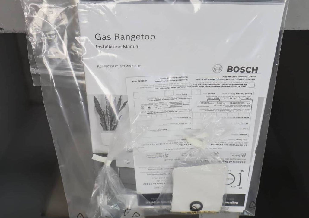 Bosch 36" 6 Sealed Burners Gas Slide-In Stainless 800 Series Rangetop RGM8658UC